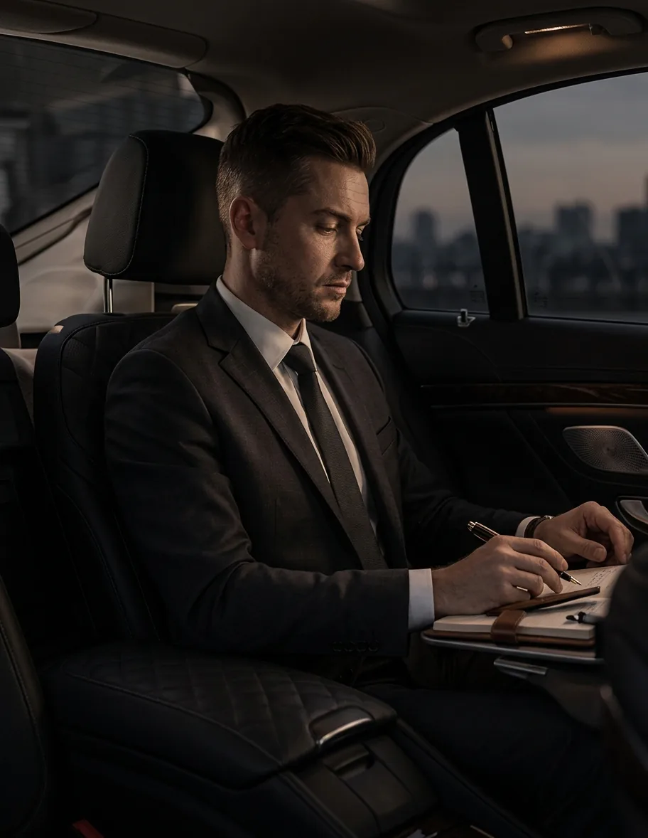 Verslo klientas Mercedes-Benz S klasės salone